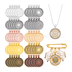 100 Stück 10 Stile Zinklegierung Anhänger Cabochon-Einstellungen&nbsp;FIND-PH0024-81