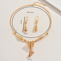 Legierung hohle runde Tropfen Ohrringe & Halsketten Sets für Hochzeiten und Feiern&nbsp;TU1381