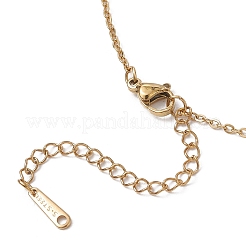 Collane con ciondolo in ottone micro pavé di zirconi cubici trasparenti&nbsp;NJEW-JN05148-02