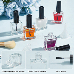 Transparente Nagellackflasche aus Glas und Kunststoff&nbsp;AJEW-XCP0003-42