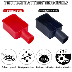 6 pz. 2 colori gomma copri terminale batteria auto custodia protettiva&nbsp;AJEW-SP0003-81