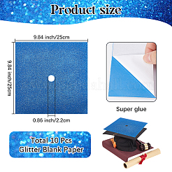 Quadratische Eva Glitzer Graduierungskappe Topper Aufkleber&nbsp;DIY-WH20053-05F