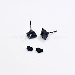 Boucles d'oreilles clous géométriques carrées en acier inoxydable 304 pour femmes&nbsp;YP6314-2
