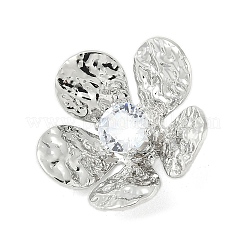 Pendentifs avec zircon cubiques à micro-pavés en laiton&nbsp;KK-M326-09P