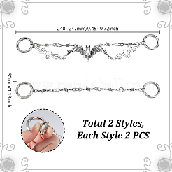 4 stücke 2 stile legierung schuhe charme&nbsp;HJEW-GA00029