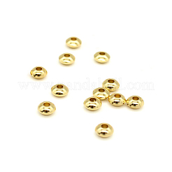 Echte 18 Karat vergoldete Messing-Distanzperlen&nbsp;KK-E702-17G-NF