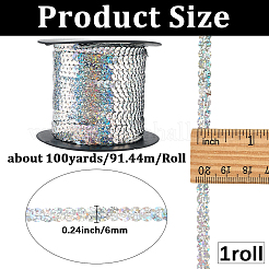 1 Rolle PVC-Paillettenperlen&nbsp;DIY-SP0005-27B