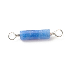 Breloques connecteurs en aventurine bleue naturelle teinte et chauffée&nbsp;PALLOY-JF01574-12