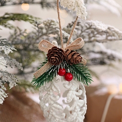Décoration pendentif conque en plastique sur le thème de noël&nbsp;PW-WGAD5C3-02-1