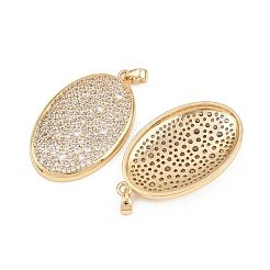 Pendentifs avec zircon cubiques à micro-pavés en laiton&nbsp;KK-B157-08G-01