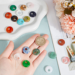 DIY-Set zur Herstellung von Halsketten mit Pi-Scheibenanhängern aus natürlichen und synthetischen Edelsteinen&nbsp;DIY-OC0012-07