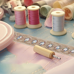 Rubans de broderie en polyester&nbsp;DIY-WH0530-54