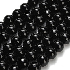 Hilos de cuentas de ónix negro natural (teñido y calentado)&nbsp;G-H329-C06-10mm