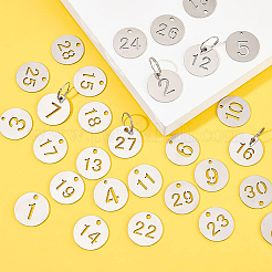 Bricolage numéro 1~30 id étiquettes suspendues pendentif faisant kit pour bagages maison médaillons&nbsp;DIY-BC0006-18