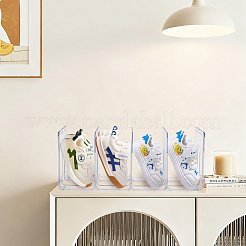 4 gürtet Kunststoff-Schuhdisplay-Organizerhalter&nbsp;LS-ODIS-WH0099-122