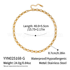 Collane con catena a maglie ovali fatte a mano in acciaio inossidabile 304 da 7 mm&nbsp;ZM7649-1