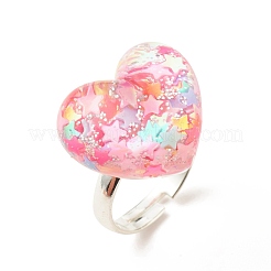 3D-Harzherz mit verstellbarem Sternring&nbsp;RJEW-JR00457