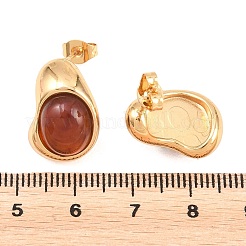 Ohrstecker aus 304 Edelstahl und Harz&nbsp;EJEW-L317-07G-02