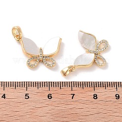 Pendentifs en laiton zircon cubique transparent&nbsp;KK-B102-18G