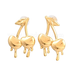 Melting Styles Ohrstecker aus Edelstahl 304 für Damen&nbsp;EJEW-F415-02G-01