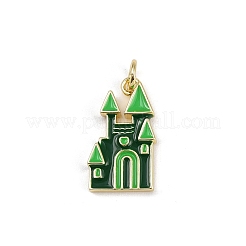 Pendentifs d'émail en laiton &nbsp;KK-D424-27G