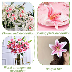Kunstblume aus PU-Leder und Kunststoff&nbsp;AJEW-WH0696-419B