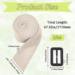 Annodare una cintura in poliestere con nodo e fibbia in plastica&nbsp;AJEW-WH20002-10B