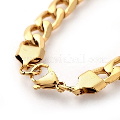 Panzerkettenarmbänder aus 304er Edelstahl für Herren&nbsp;BJEW-G618-02G