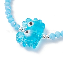 4 Stück 4 Farben Glas & handgefertigte Bunte Malerei-Perlenarmbänder für Frauen&nbsp;BJEW-TA00692