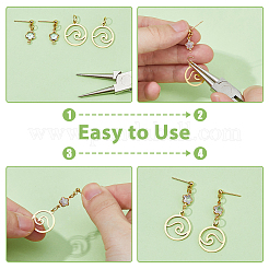 80 Stück 5 Stile Legierung Pflaster klar Zirkonia Stecker Charms&nbsp;FIND-HS0001-D