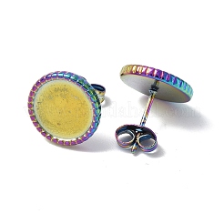 Boucles d'oreilles à tige en acier inoxydable 304 avec placage ionique (IP)&nbsp;STAS-F286-11MC