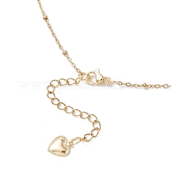 Colliers avec pendentif en perle de coquillage ronde blanche et chaîne satellite en acier inoxydable 304&nbsp;NJEW-JN05426