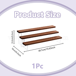 3-stöckiges Organizer-Rack aus Holz und Acryl&nbsp;ODIS-WH0070-13C