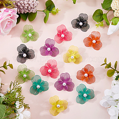 DIY-Blumen-Set zur Herstellung von Ohrsteckern aus 430er Edelstahl und Kunstperlen aus Kunststoff&nbsp;DIY-FH0009-99
