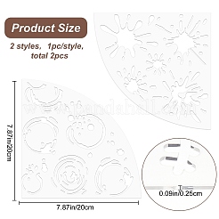 2 Stück 2 Stile benutzerdefinierte Acryl-Batikvorlage&nbsp;DIY-CP0008-78G