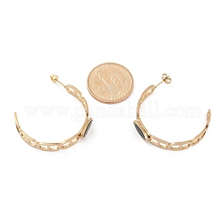 Orecchini a bottone in acciaio inossidabile 304 con placcatura sotto vuoto&nbsp;EJEW-R002-06G