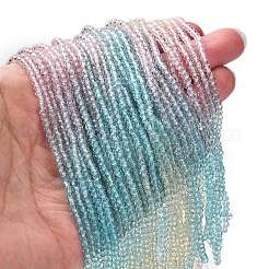 Brins de perles de verre peints transparents&nbsp;X1-DGLA-A034-T1mm-A21
