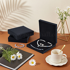 Set di scatole regalo per gioielli in carta kraft di forma quadrata&nbsp;CON-TW0001-09