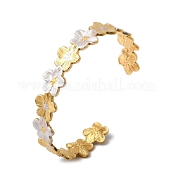Braccialetti a polsino in acciaio inossidabile 304 per donna&nbsp;BJEW-F509-03C-G