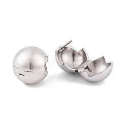 Pendientes de aro redondos de acero inoxidable 304 que no se deslustran para mujer&nbsp;EJEW-E311-06P
