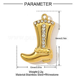 Colgantes de rhinestone de acero inoxidable 304&nbsp;STAS-OY003-94G
