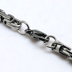Anlaufgeschützte Königsketten für Männer und Jungen&nbsp;NJEW-I008-28B