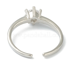 Einstellbare Manschettenringe aus durchsichtigem Zirkonoxid aus Messing&nbsp;RJEW-L100-010
