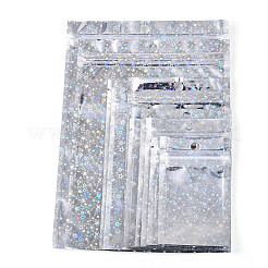 Bolsas resellables de plástico con estrellas holográficas brillantes y diseño yin-yang&nbsp;OPP-N002-02A