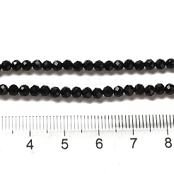 Natürliche schwarze Onyxperlenstränge&nbsp;G-K020-3mm-30