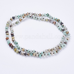 Natürliche amazonite Perlen Multi-Use-Halsketten / Wickelarmbänder&nbsp;NJEW-K095-A09