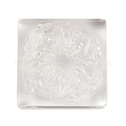 Tampons transparents en silicone avec blocs acryliques en forme de fleur&nbsp;DIY-G121-07C