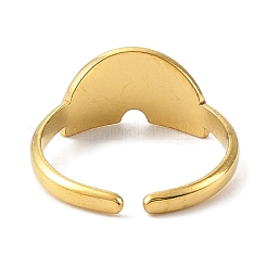 Offene Manschettenringe aus 304er Edelstahl mit Emaille für Damen&nbsp;RJEW-F166-51G-02
