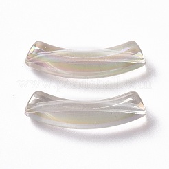Placage uv perles acryliques irisées arc-en-ciel transparentes&nbsp;X-OACR-A016-01M