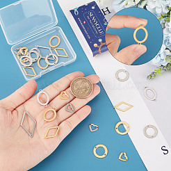 32 Stück 8 Stile 201 Edelstahl-Anschluss-Charms&nbsp;STAS-SC0005-06